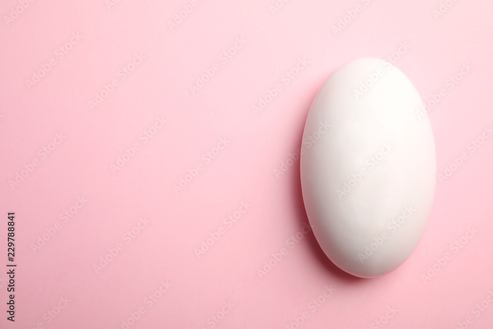 Soap bar on color background, top view. Space for text Soap bar on color background, top view. Space for text