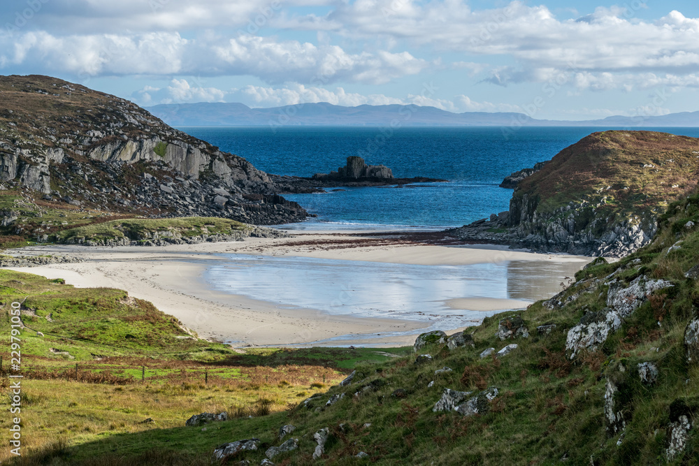 Isle of Mull, Scotland. Bay. Islands. Isle of Mull, Scotland. Bay. Islands.
