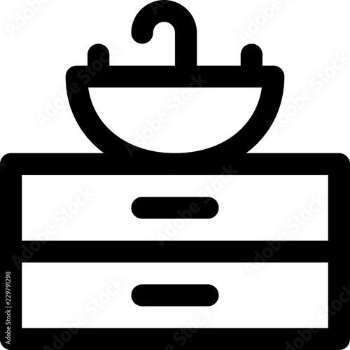 Luxurious washbasin with closet