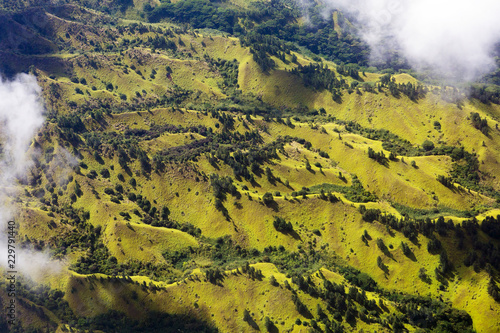 Aerial View, Hiva Oa Island, Marquesas Islands, French Polynesia