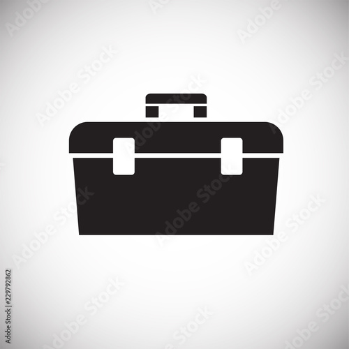 Tool box on white background icon