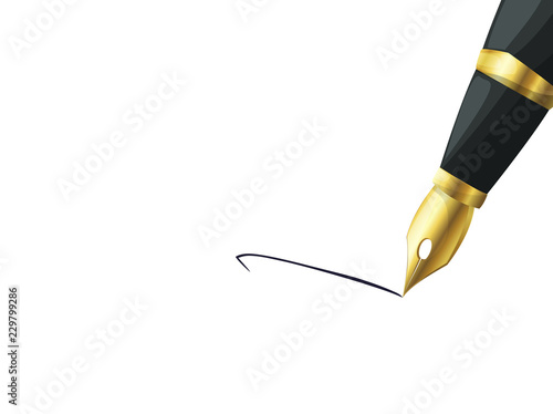 Singing with fountain pen