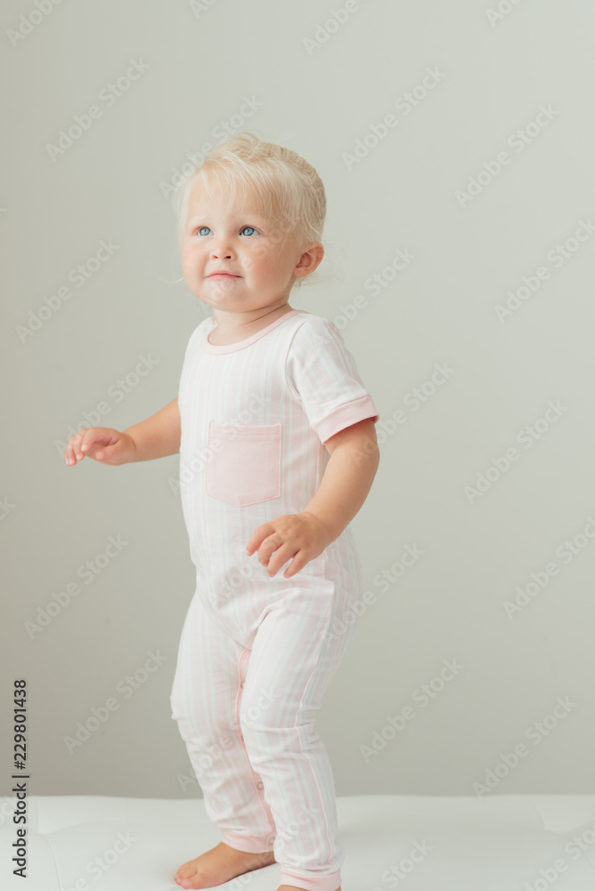 Smiling toddler standing Smiling toddler standing