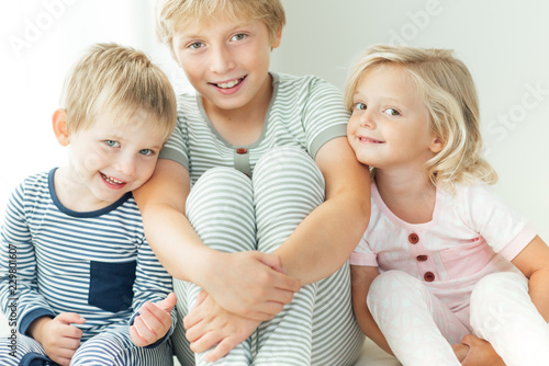 Siblings sitting together