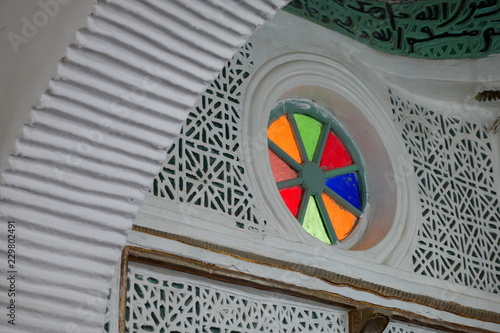 Photography Tainted glass window in a Mosque