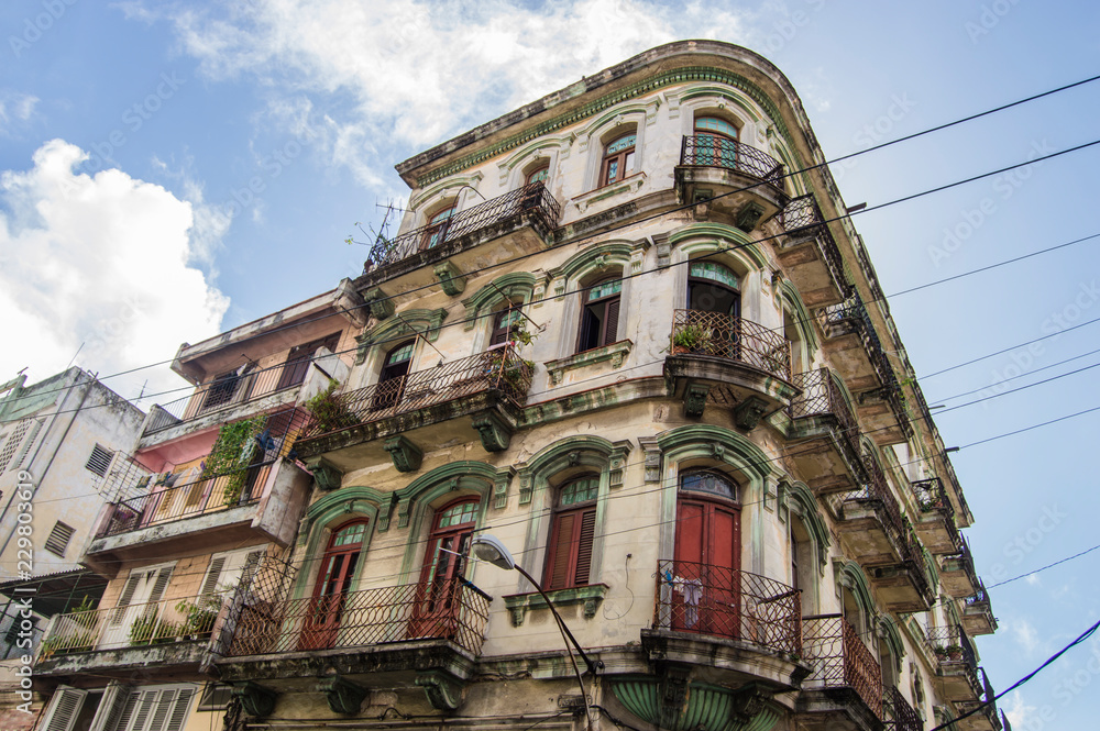 Habana centro fachada de edificio