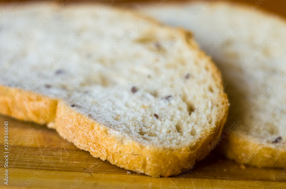 sliced whole wheat breads, close-up, selective focus sliced whole wheat breads, close-up, selective focus