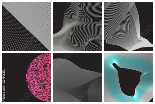 Universal set geometric shape with text template
