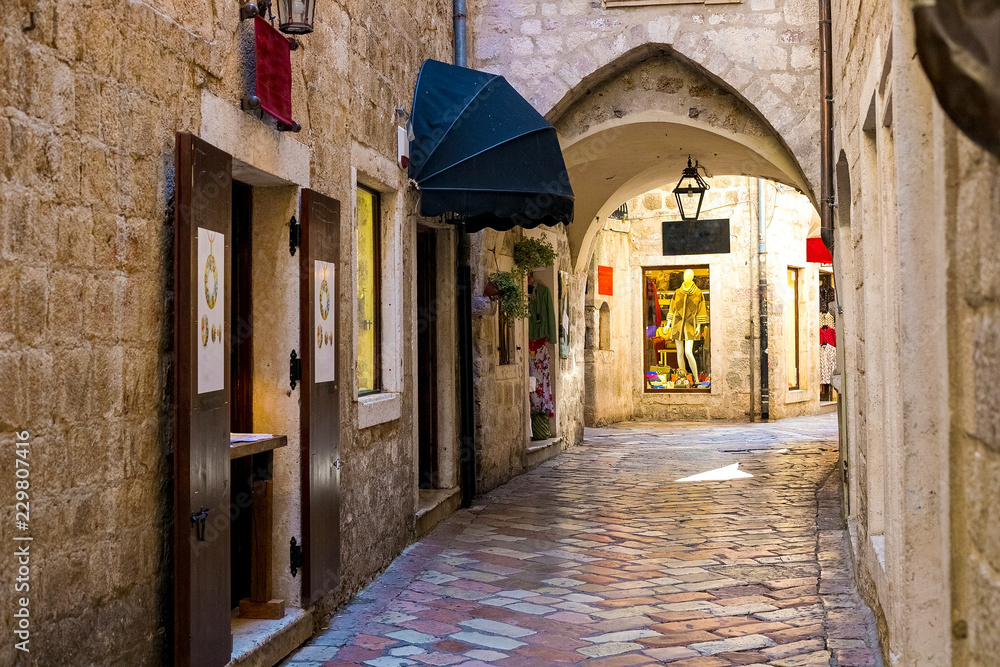 Street in the old town, Kotor, Montenegro