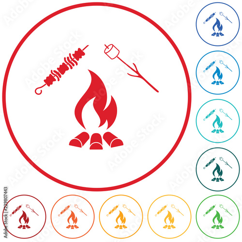 Brazier, zephyr and kebab icon