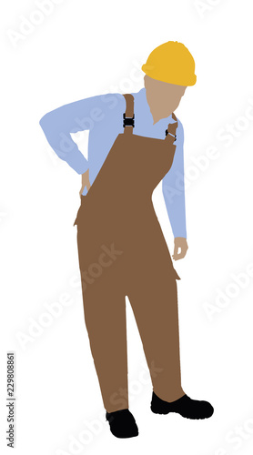 Construction Worker Suffering From Back Pain