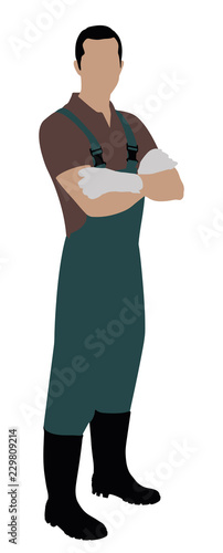 Vector Illustration Of A Male Gardener