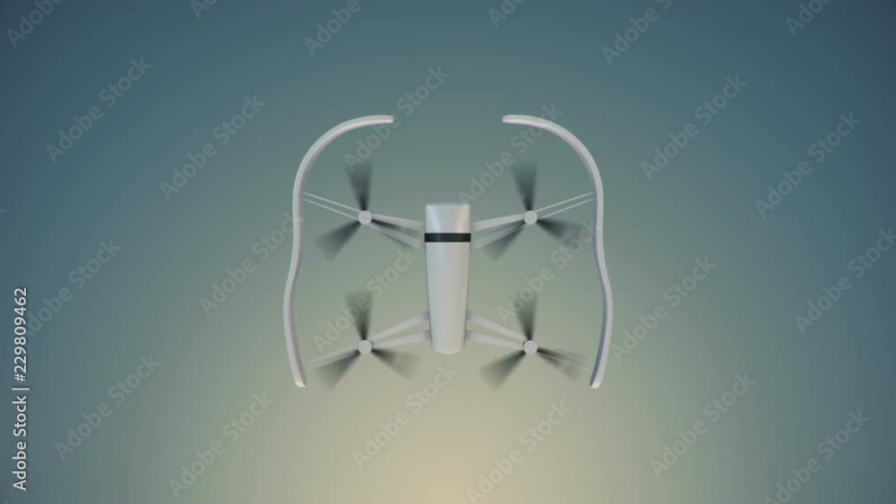 Animation of flying drone. Animation of seamless loop. Animation of flying drone. Animation of seamless loop.