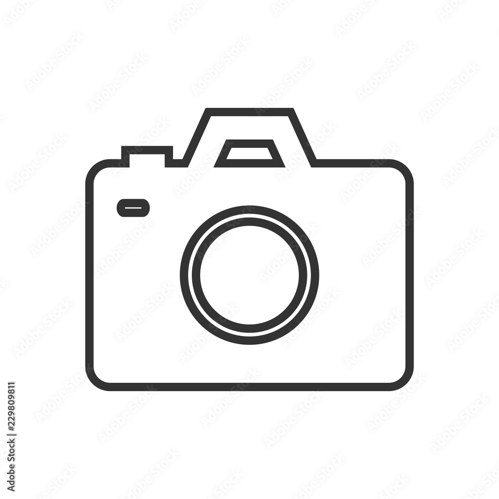 Camera icon, flat photo camera vector isolated. Modern simple snapshot photography sign. Camera icon, flat photo camera vector isolated. Modern simple snapshot photography sign.