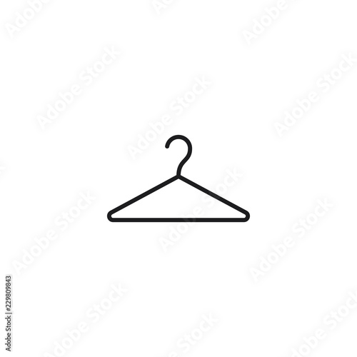 thin line hanger icon on white background