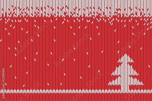 Knitted background / Christmas pattern /Vector illustration