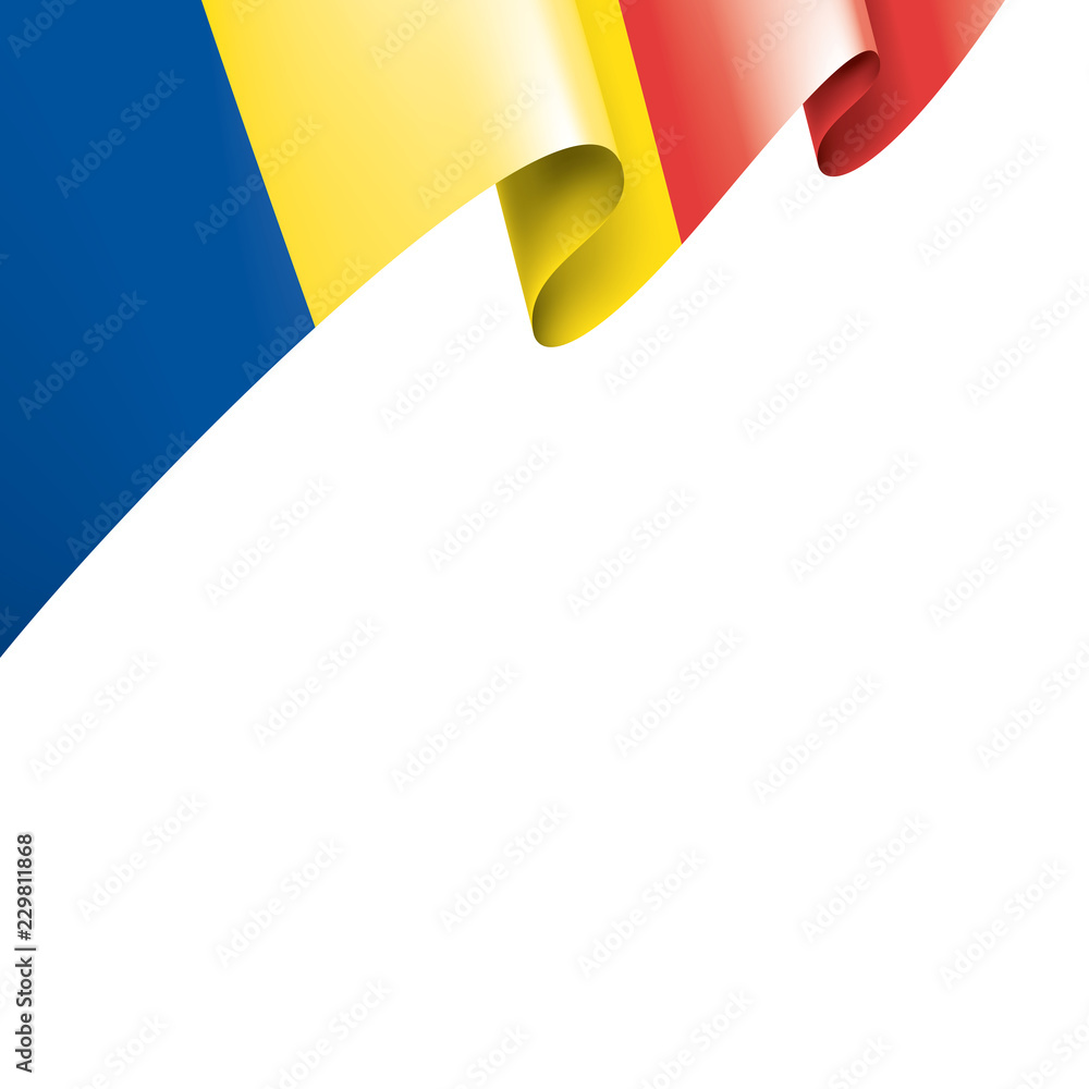 Romania flag, vector illustration on a white background Romania flag, vector illustration on a white background