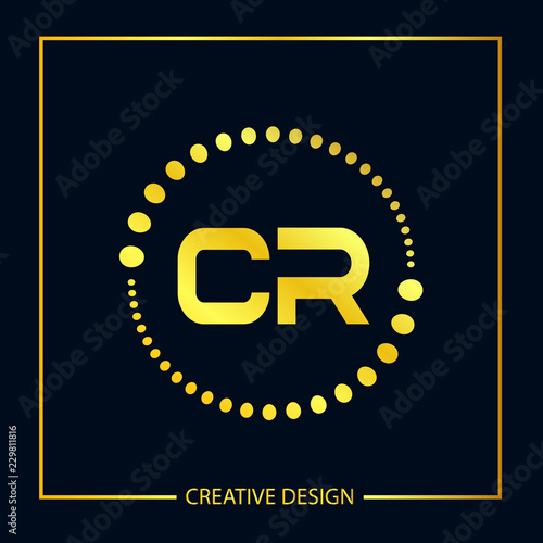 Initial Letter CR Logo Template Design