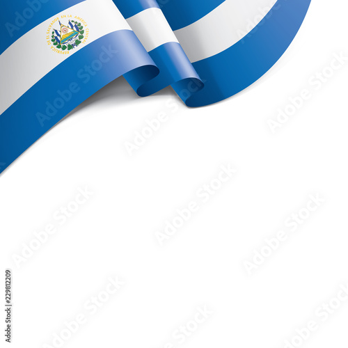 Salvador flag, vector illustration on a white background