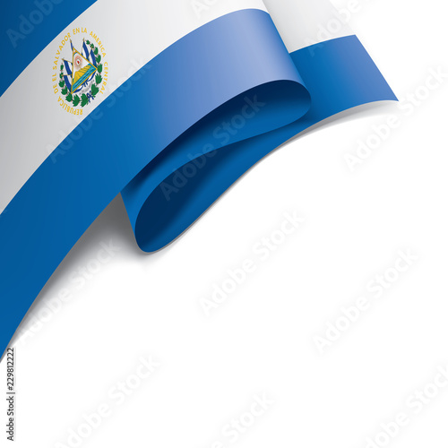 Salvador flag, vector illustration on a white background