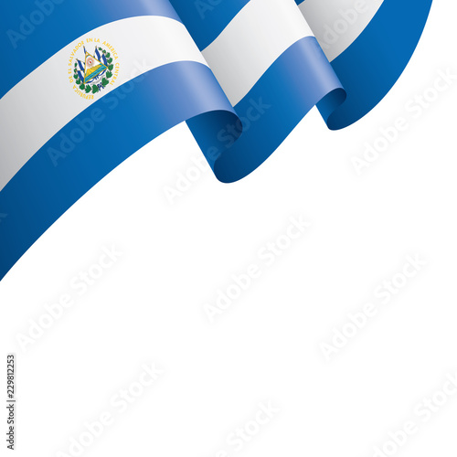 Salvador flag, vector illustration on a white background