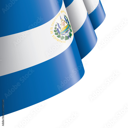 Salvador flag, vector illustration on a white background