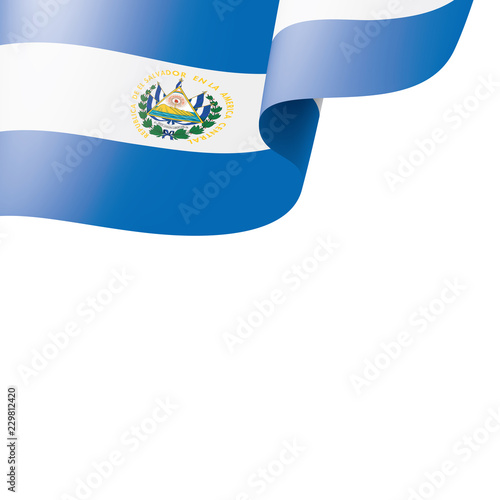 Salvador flag, vector illustration on a white background