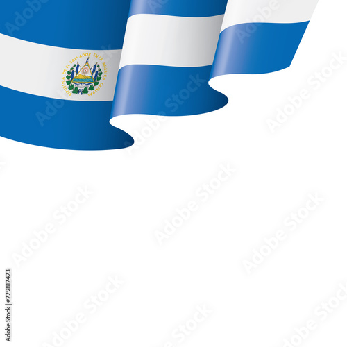 Salvador flag, vector illustration on a white background