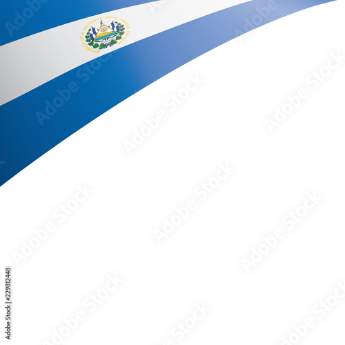 Salvador flag, vector illustration on a white background
