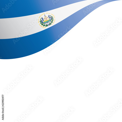 Salvador flag, vector illustration on a white background