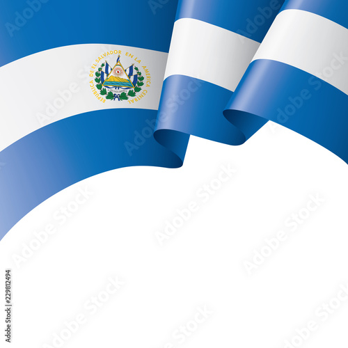 Salvador flag, vector illustration on a white background