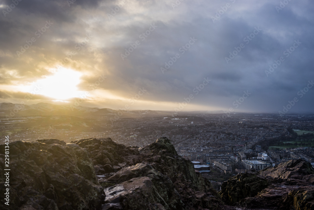 View from Arthur's Seat after heavy rain