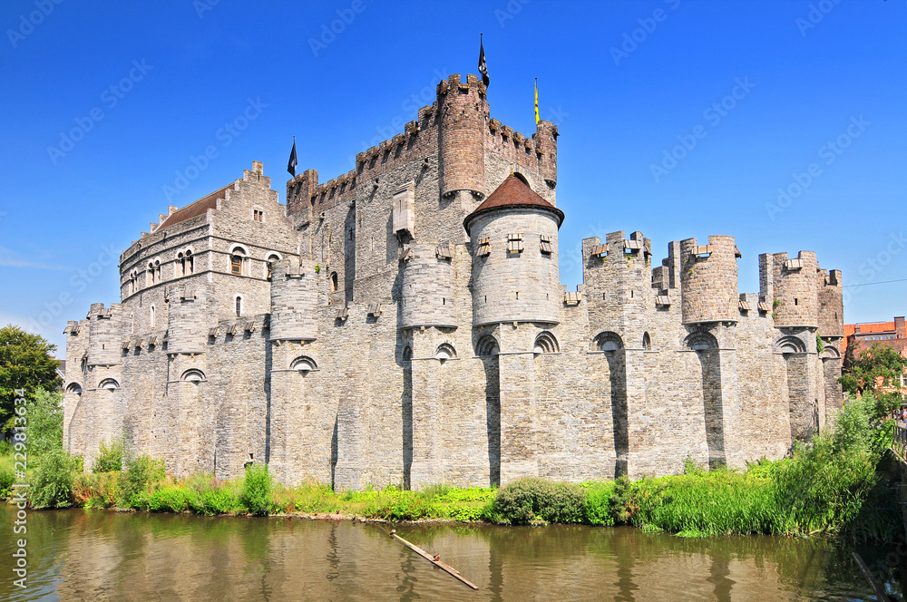 Castle of the Counts in Ghent Belgium. The Gravensteen is a castle originating from the Middle Ages.