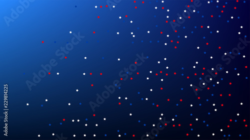 Colors of American Flag. USA Independence Day. . Invitation Background. Banner, Christmas and New Year card, Postcard, Packaging, Textile Print.