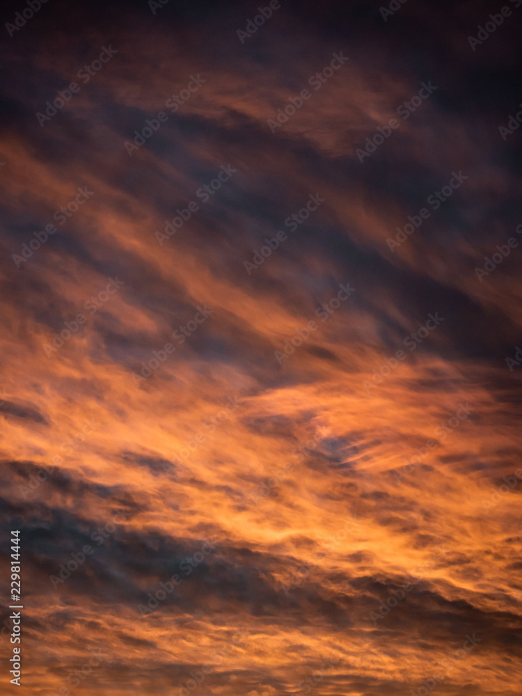 Twilight sky background with colorful clouds
