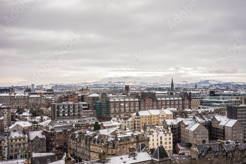 Edinburgh streets in winter