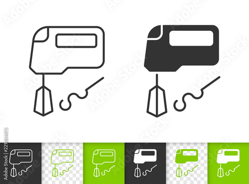 Mixer simple black line vector icon