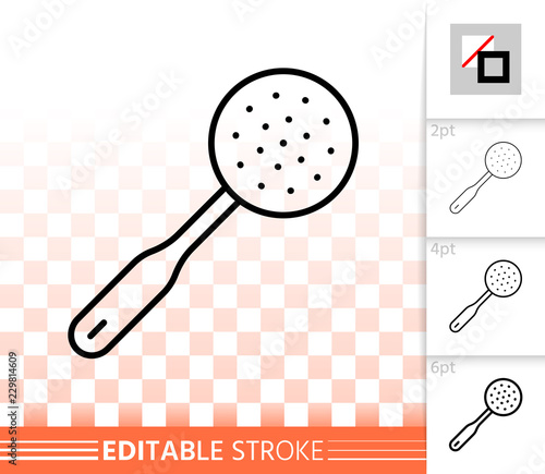 Skimmer simple black line vector icon