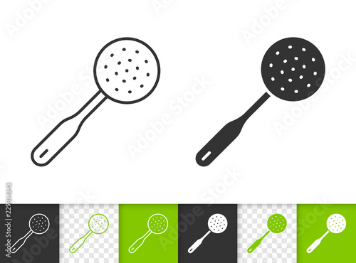 Skimmer simple black line vector icon