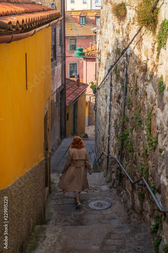 young woman walking on the street © Василий Косарев