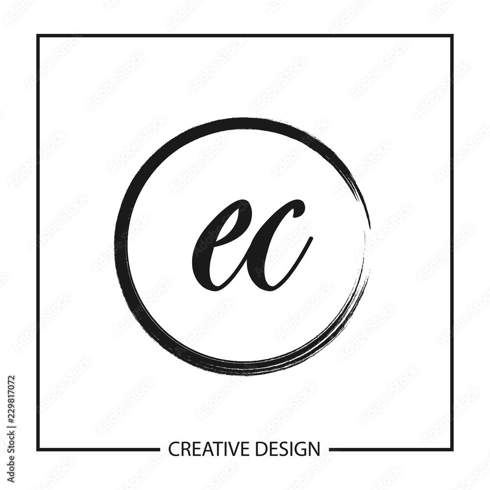 Initial Letter EC Logo Template Design