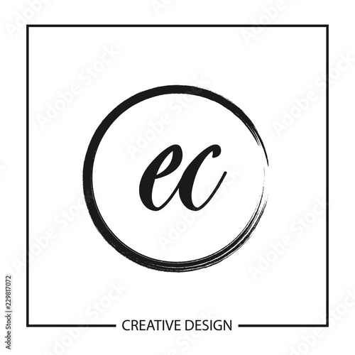 Initial Letter EC Logo Template Design