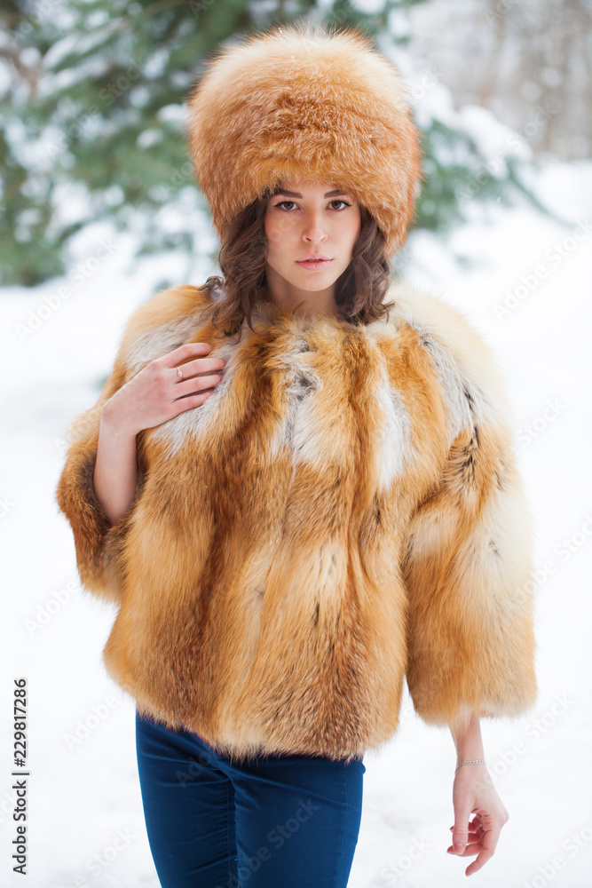 Fox fur hat hotsell