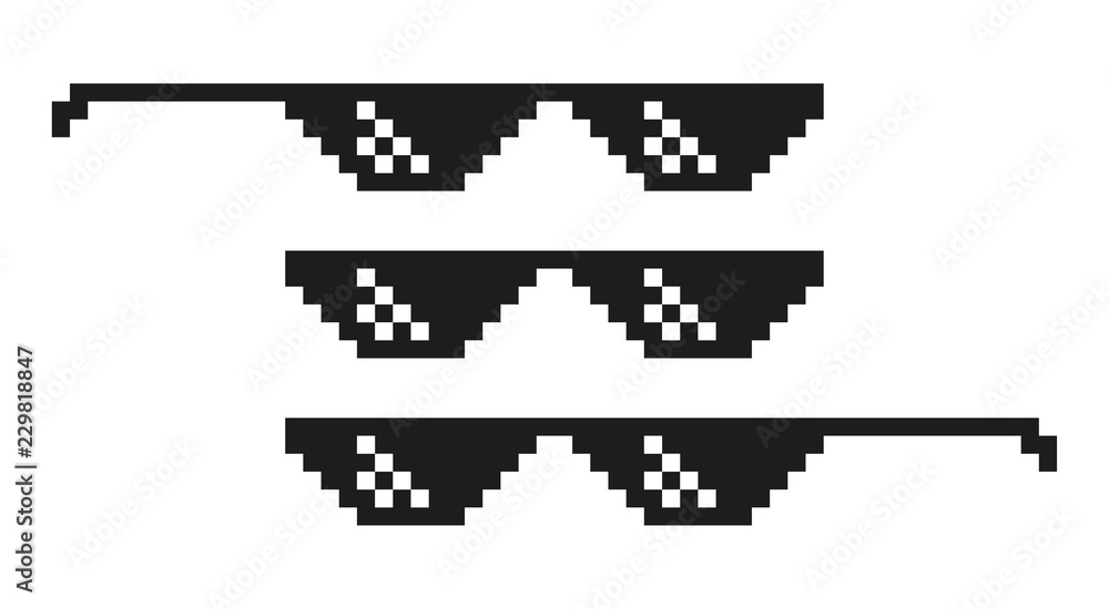 Vector Pixel Glasses Stock Vector Adobe Stock