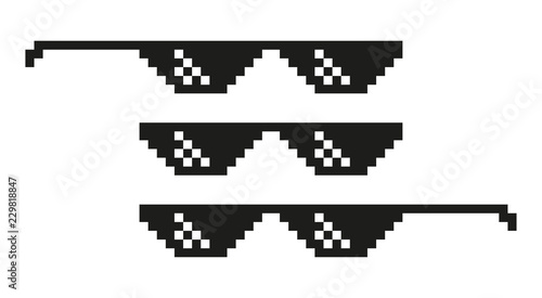 Vector pixel glasses photo