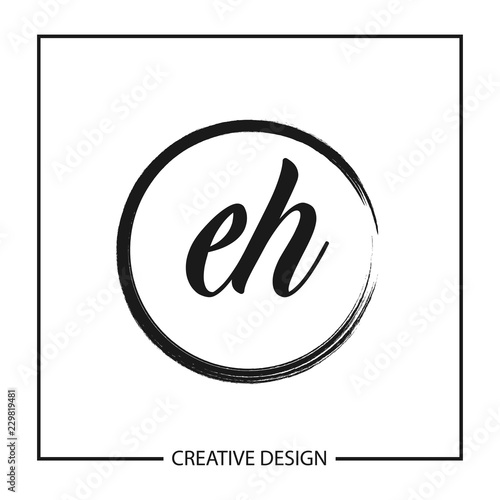 Initial Letter EH Logo Template Design