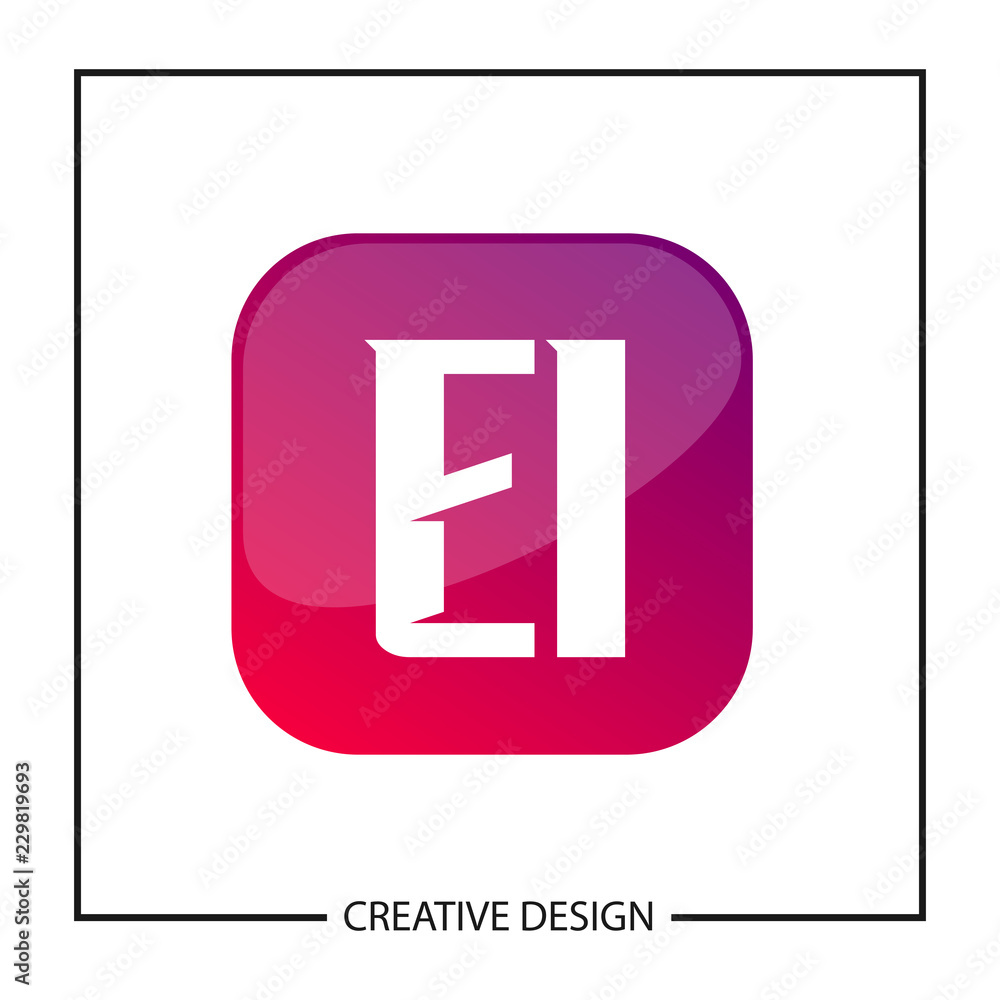 Initial Letter EI Logo Template Design Initial Letter EI Logo Template Design