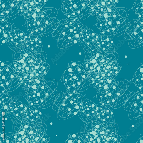 Colorful abstract seamless pattern with matted thin lines and dots. Dotted and linear background. Weaving line. Vector illustration.