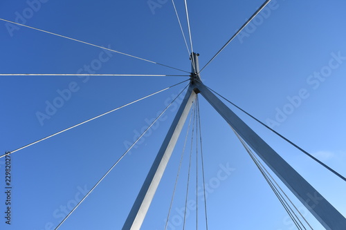 detail of suspension bridge