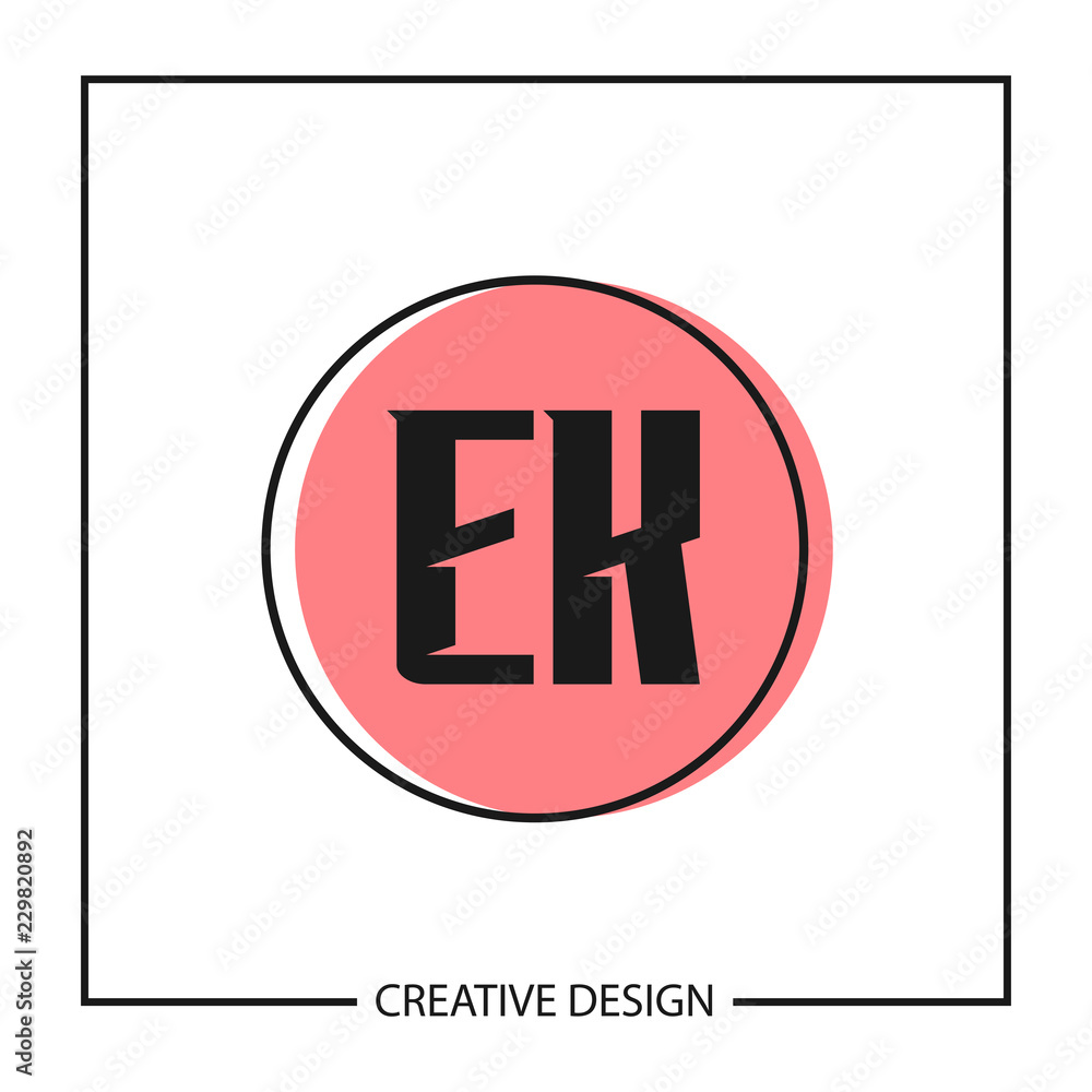 Initial Letter EK Logo Template Design Initial Letter EK Logo Template Design